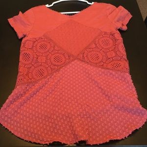 Burnt orange Anthropologie tee (M)